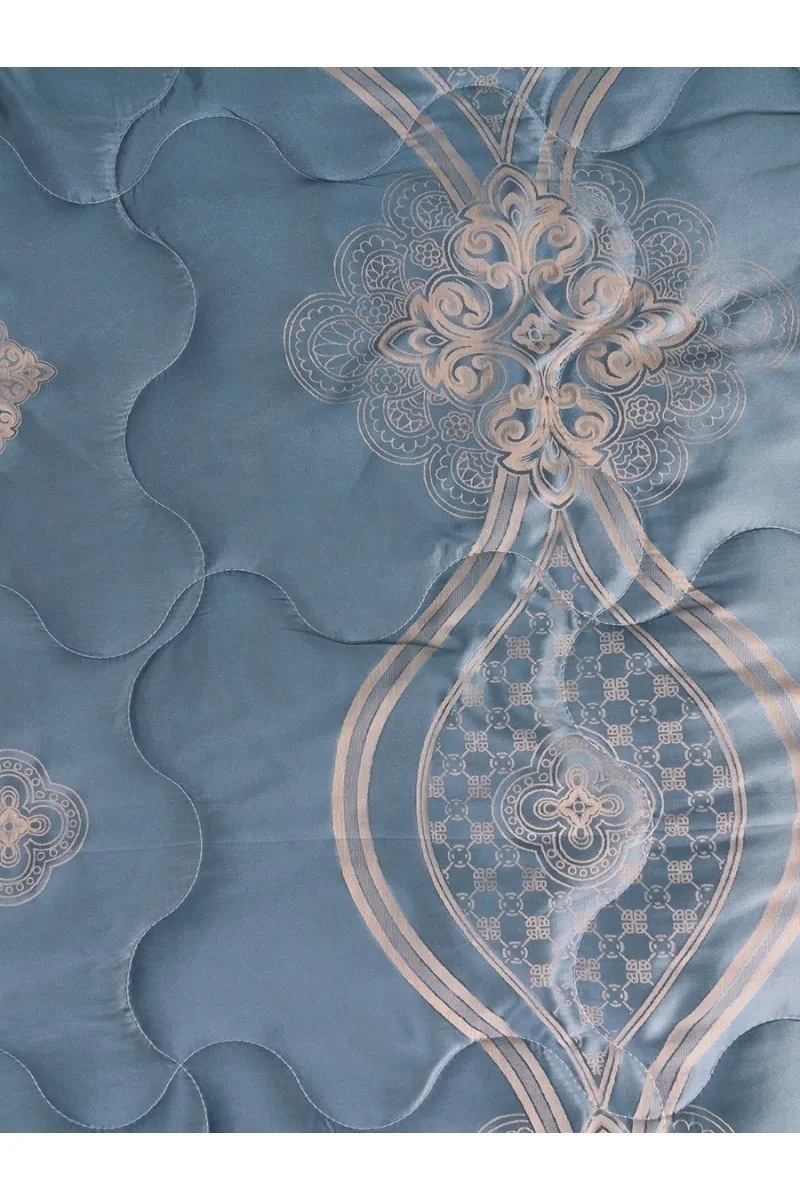 Покрывало сатин-жаккард "Империя" морская волна