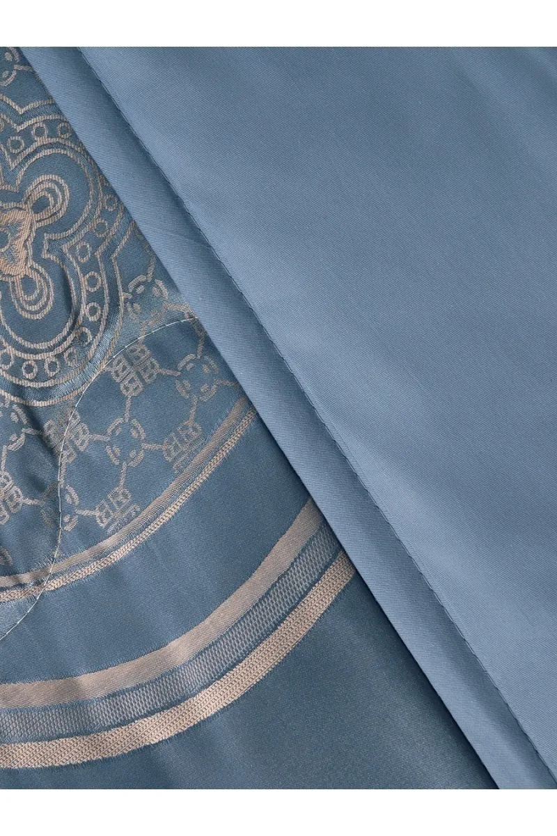 Покрывало сатин-жаккард "Империя" морская волна