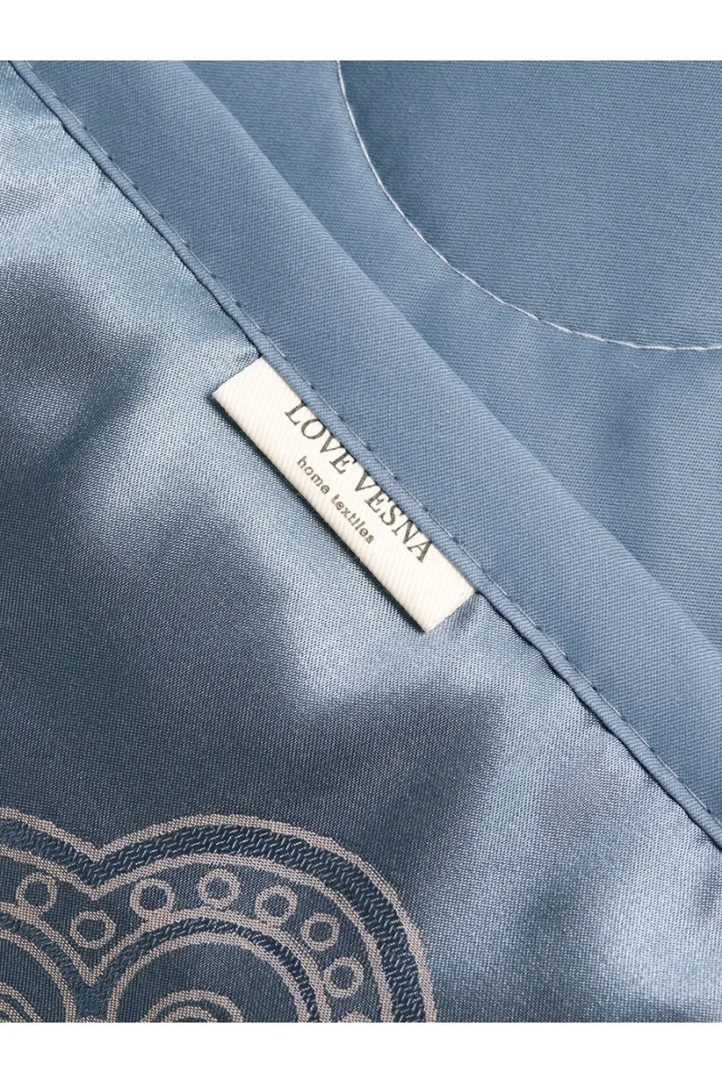 Покрывало сатин-жаккард "Империя" морская волна