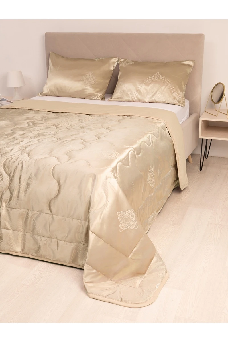 Покрывало сатин-жаккард "Империя" песочный