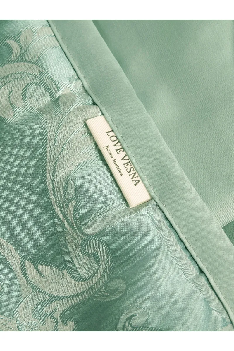 Покрывало сатин-жаккард "Империя" бирюза