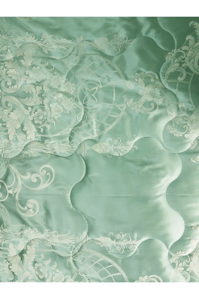 Покрывало сатин-жаккард "Империя" бирюза