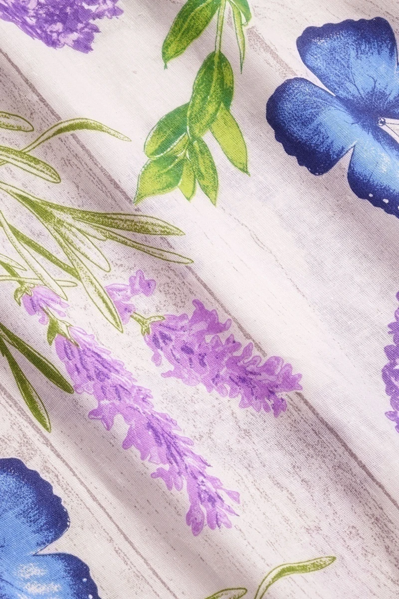 1 + 1 Пододеяльник и наволочка бязь "Лето в провансе", 145х215, 70х70 см (арт. 9717-1, "ТЛ")