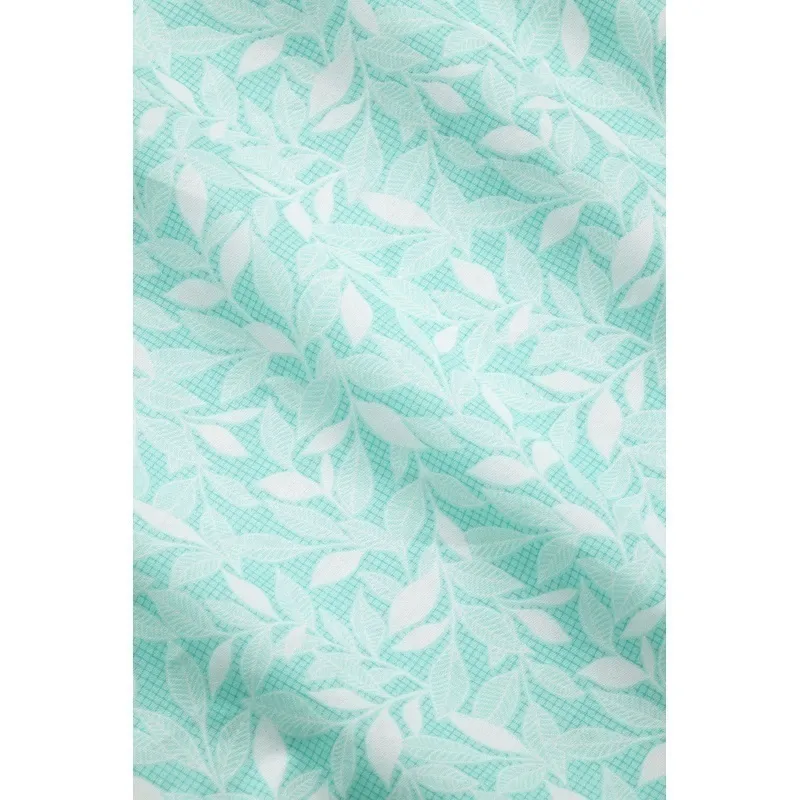 1 + 1 Пододеяльник и наволочка поплин "Мелкие листочки" ментол, 50х70 см (71057-4, "ТЛ")