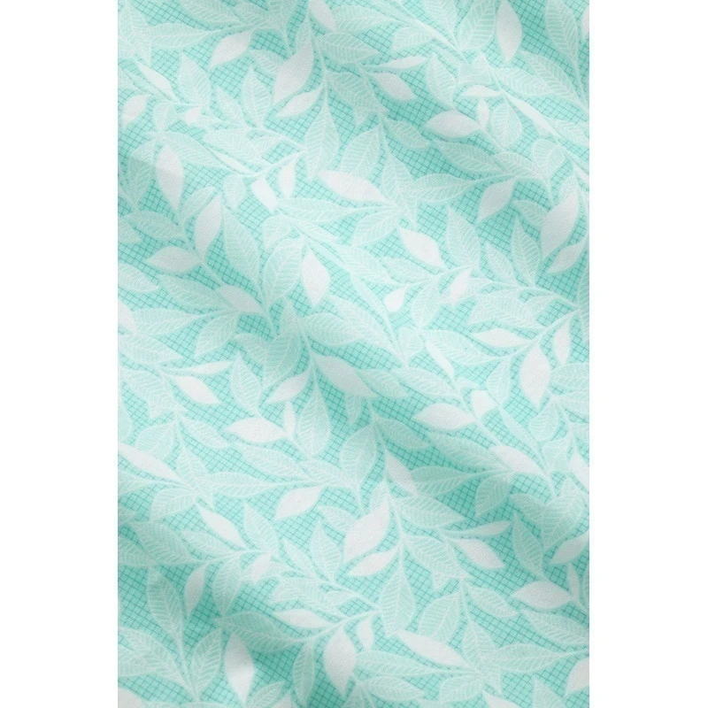 1 + 2 Пододеяльник и 2 наволочки поплин "Мелкие листочки" ментол, 70х70 см (71057-4, "ТЛ")