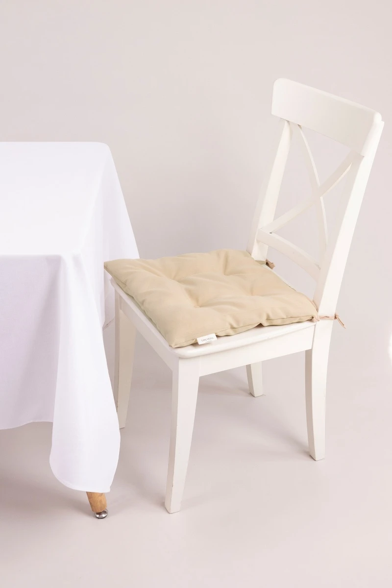 Плоская подушка на стул из габардина "А" Пудра (col. 2) (М-4)