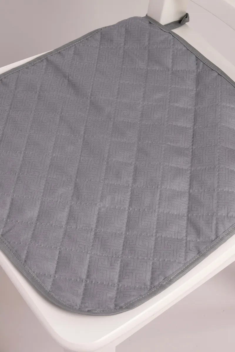 Коврик на стул "Версаче" серый (термостежка)