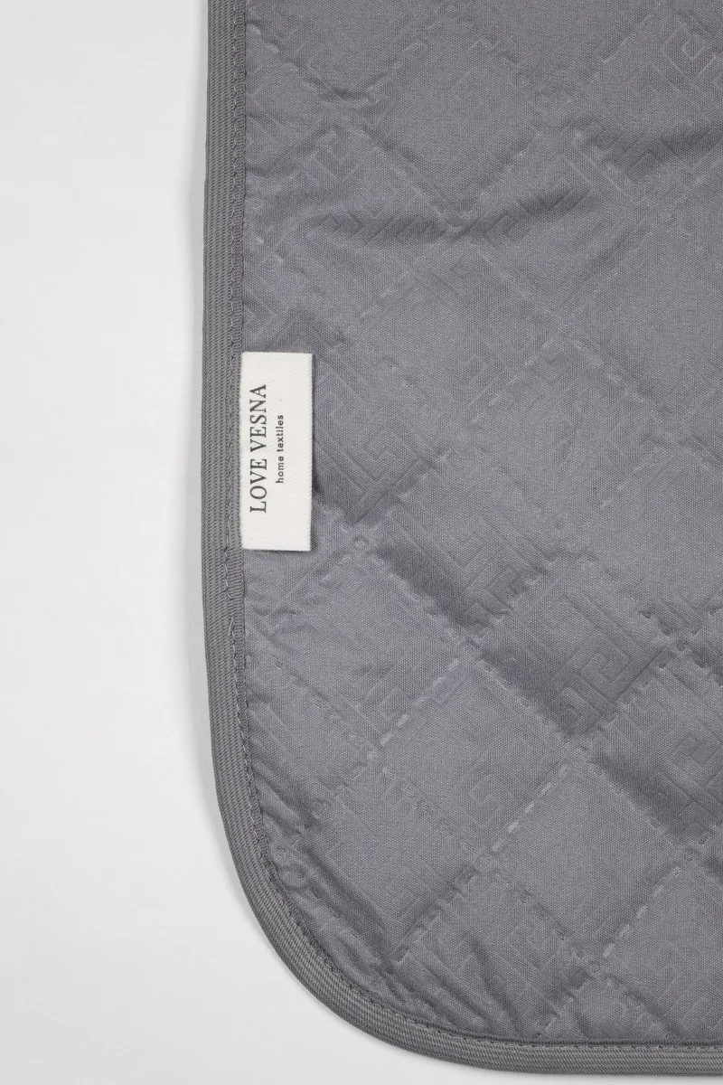 Коврик на стул "Версаче" серый (термостежка)