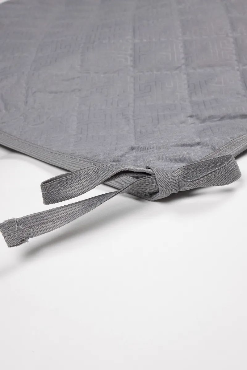 Коврик на стул "Версаче" серый (термостежка)