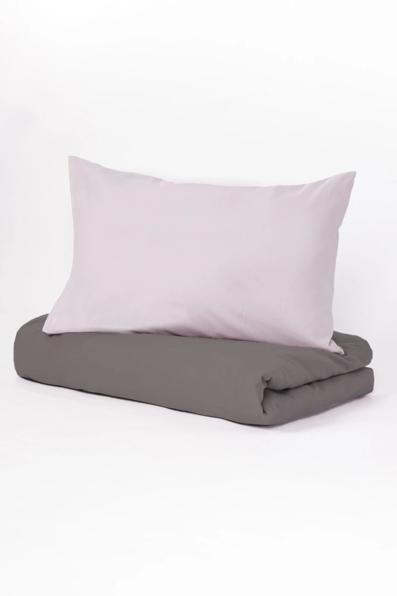 1 + 2 Пододеяльник и 2 наволочки бязь "Угольный+Розовый кварц" ком, 50х70 см (818, "ТЛ")