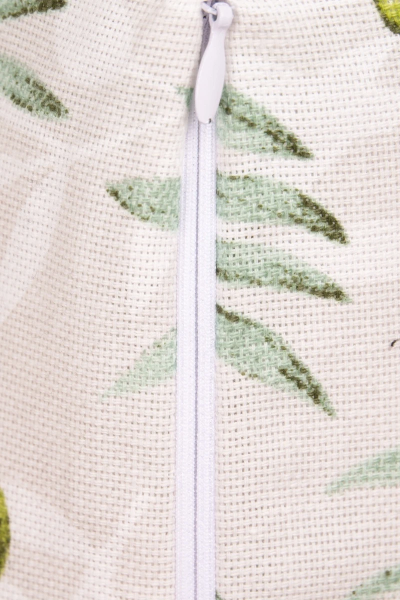 Декоративная наволочка на молнии из рогожки "Диз" Долина