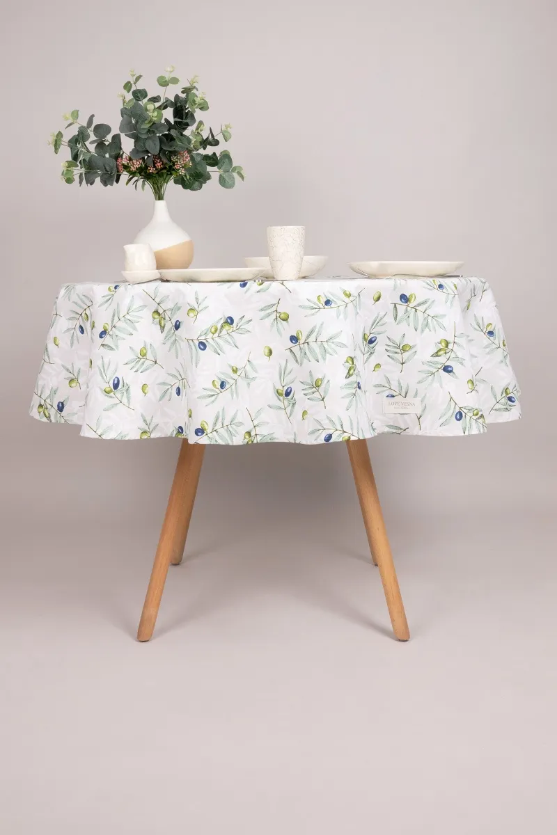 Скатерть круглая рогожка "Диз" Долина  (145х145)