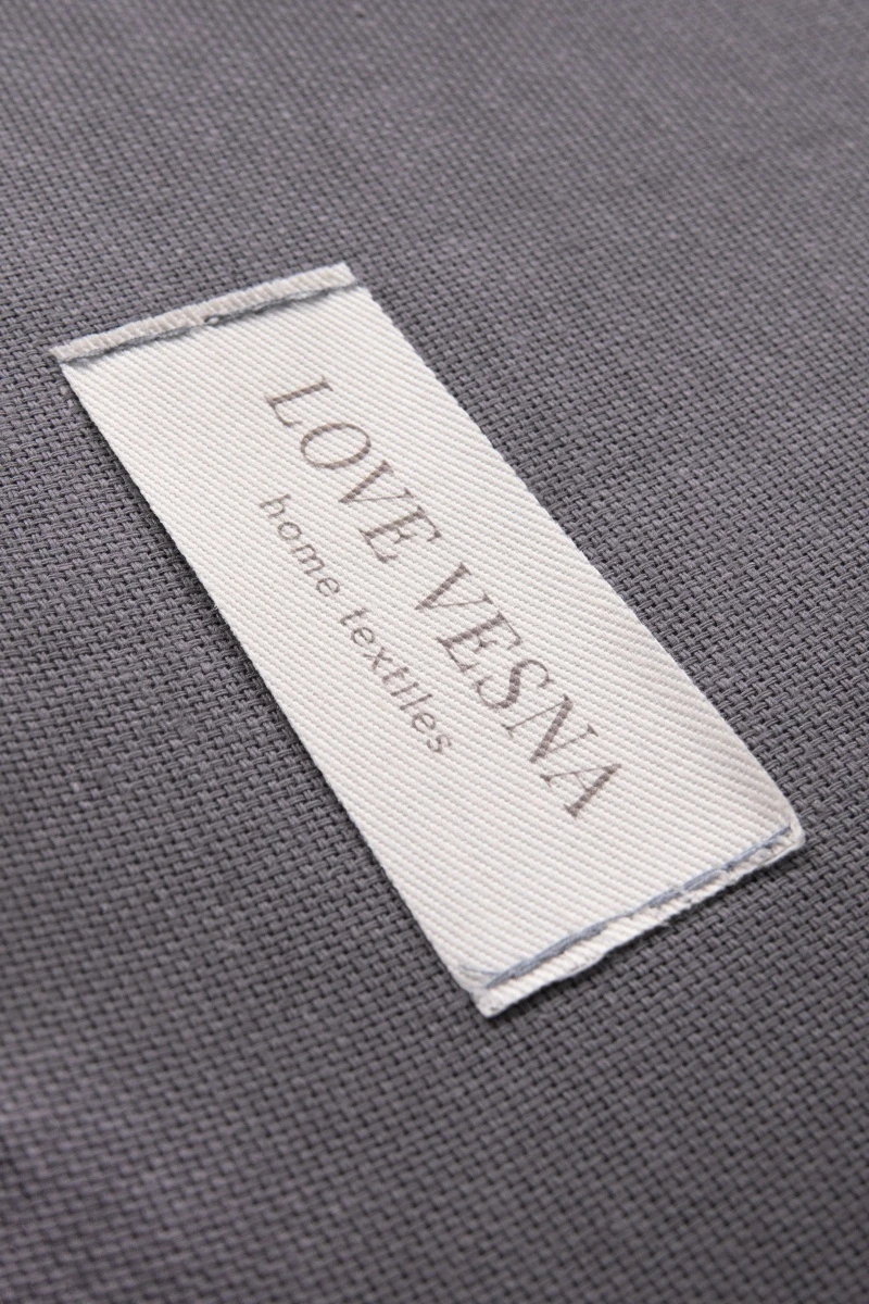 Скатерть круглая рогожка "ТТ" Антрацит (145х145)