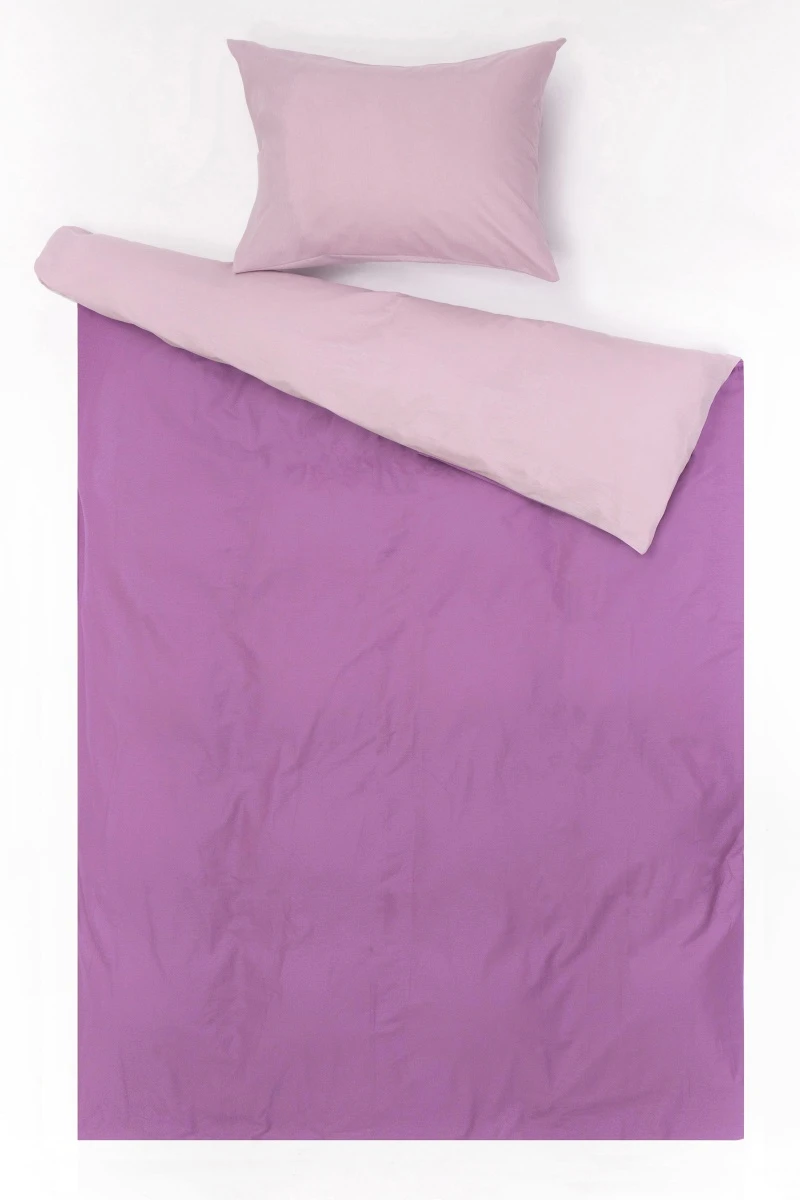 1 + 1 Пододеяльник и наволочка бязь "Черничный мусс+Мальва" ком, 50х70 см (751+611, "ТЛ")