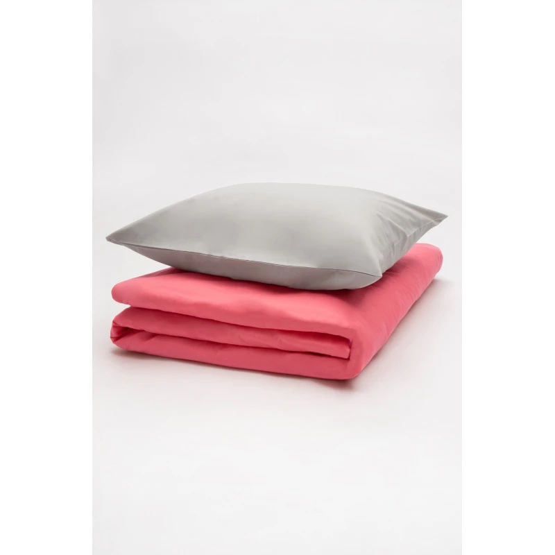 1 + 2 Пододеяльник и 2 наволочки поплин "Коралл+Гамма-Серый соло" ком, 50х70 см (16-1632, "Фит")