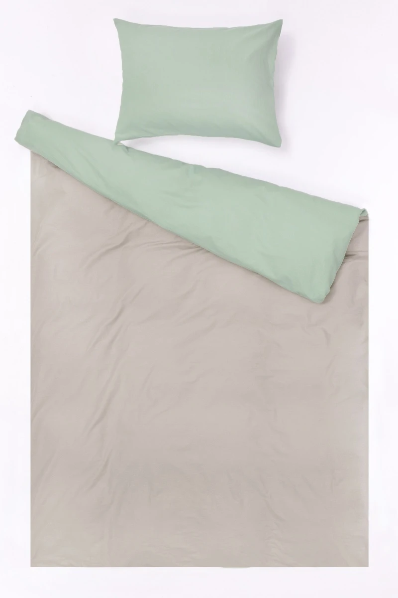 1 + 1 Пододеяльник и наволочка "Французский серый+Нефритовый" ком, 50х70 см (642+643, "ТЛ")