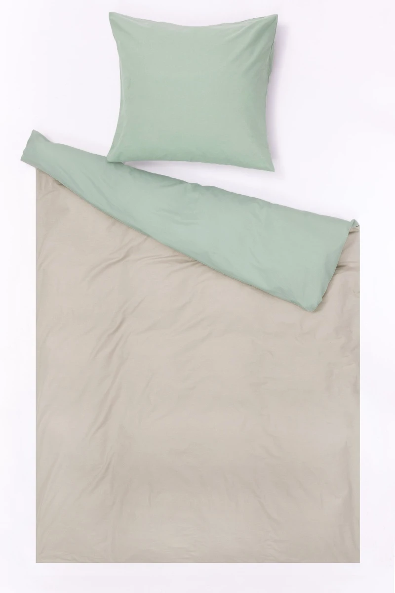1 + 1 Пододеяльник и наволочка "Французский серый+Нефритовый" ком, 70х70 см (642+643, "ТЛ")