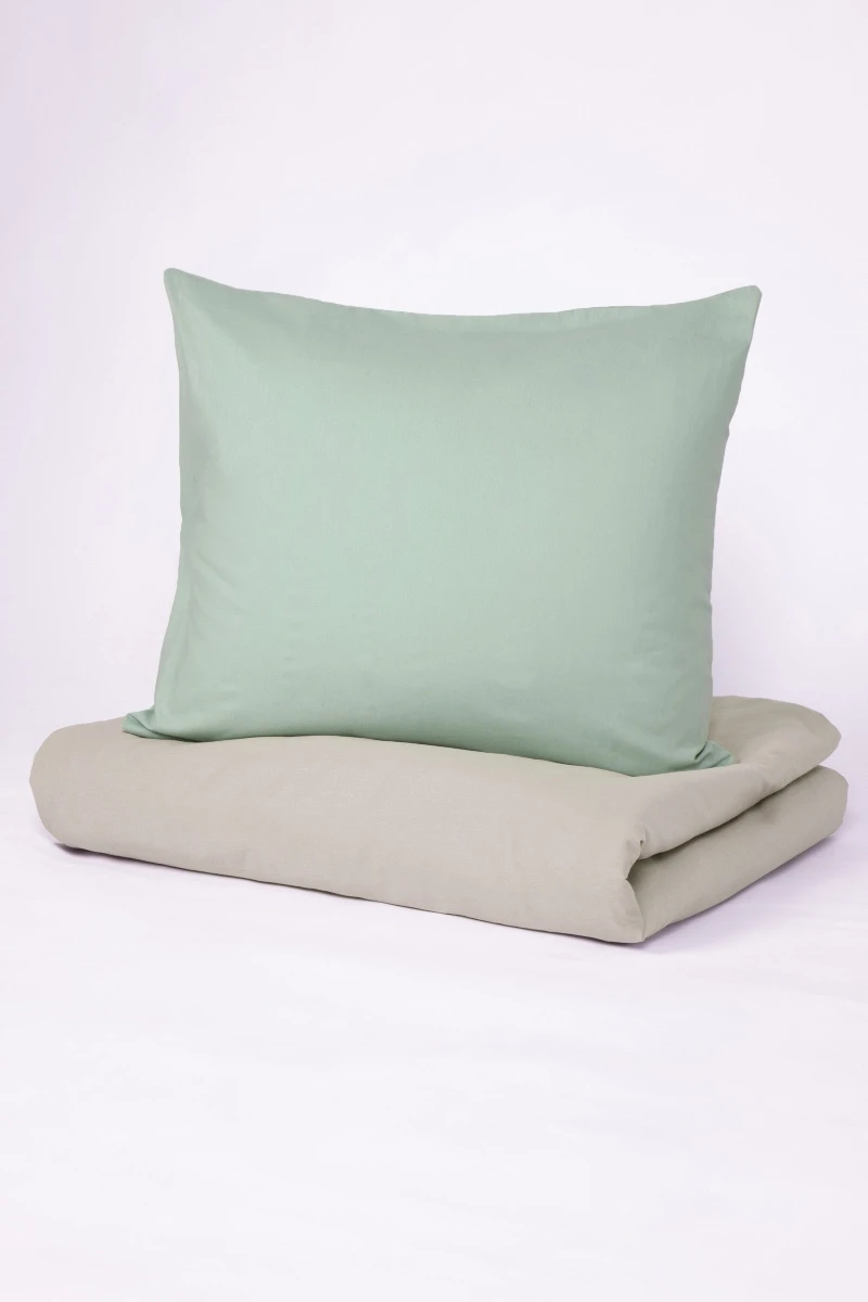 1 + 1 Пододеяльник и наволочка "Французский серый+Нефритовый" ком, 70х70 см (642+643, "ТЛ")