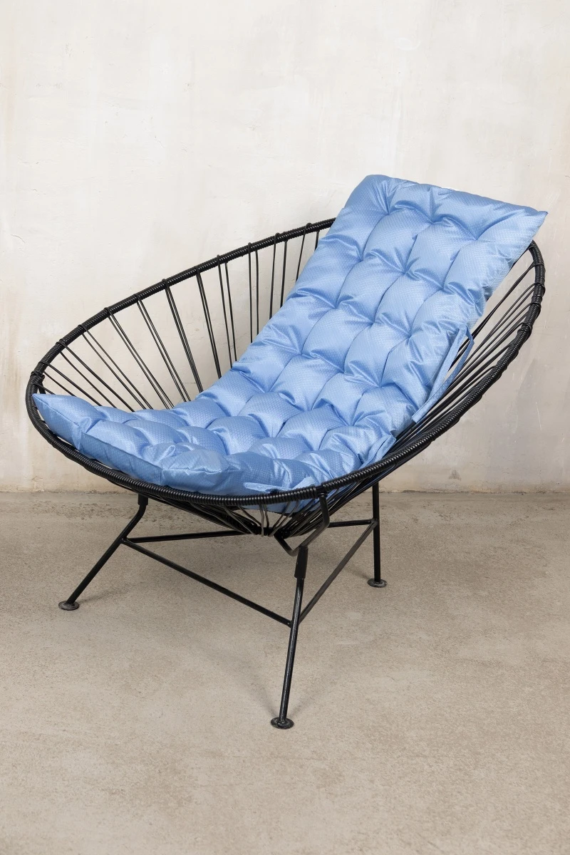 Подушка на скамью Оксфорд-соты "Небесно-голубой"