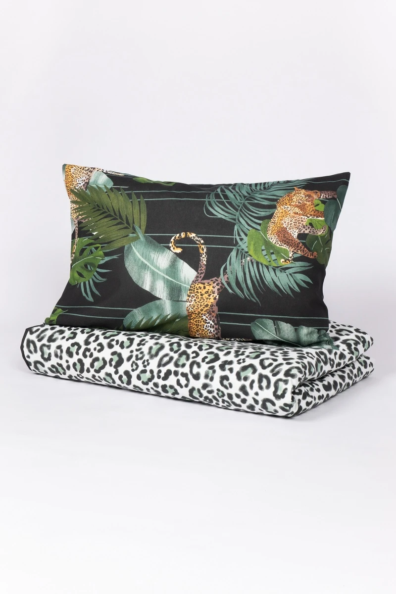 1 + 2 Пододеяльник и 2 наволочки бязь "Тигры-Тропик" ком, 50х70 см (70924-1 + 70926-1, "ТЛ")