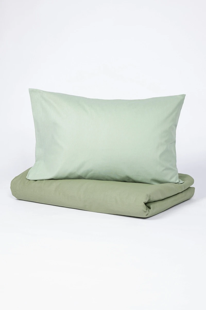 1 + 1 Пододеяльник и наволочка "Лавровый лист+Нефритовый" ком, 50х70 см (1898+643, "ТЛ")