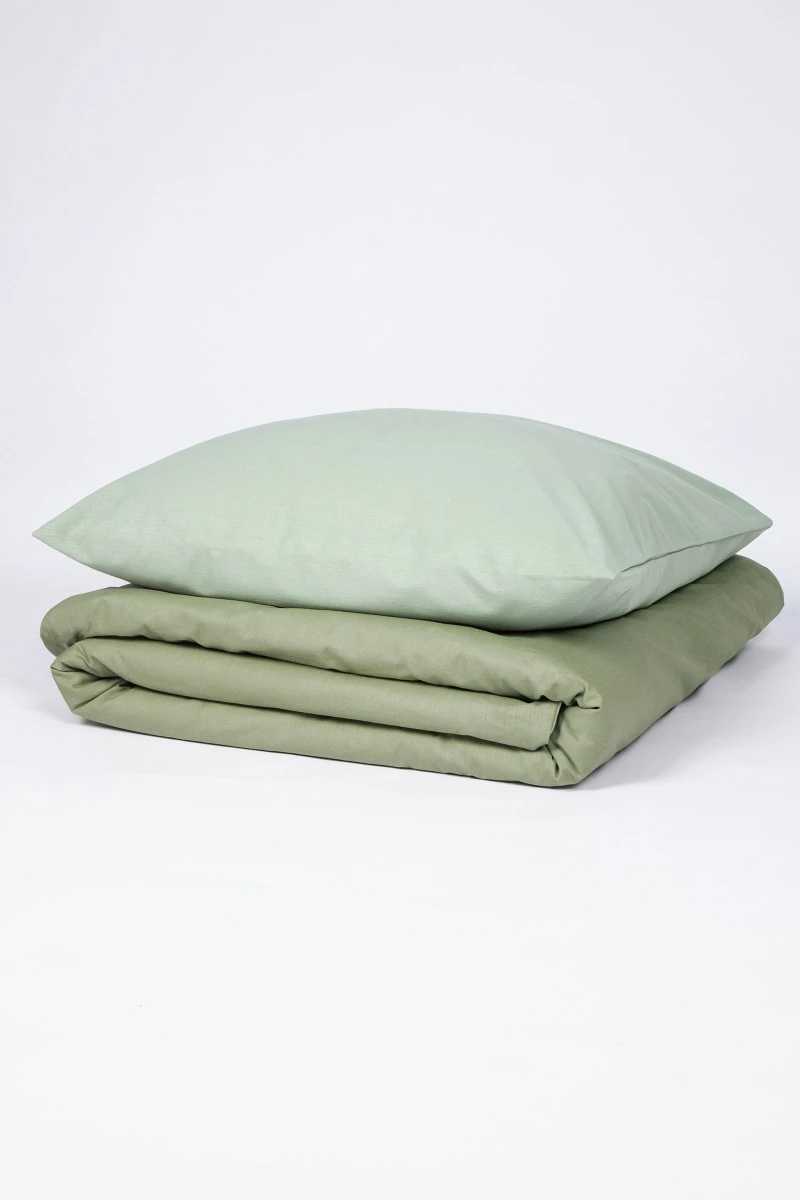 1 + 1 Пододеяльник и наволочка "Лавровый лист+Нефритовый" ком, 50х70 см (1898+643, "ТЛ")