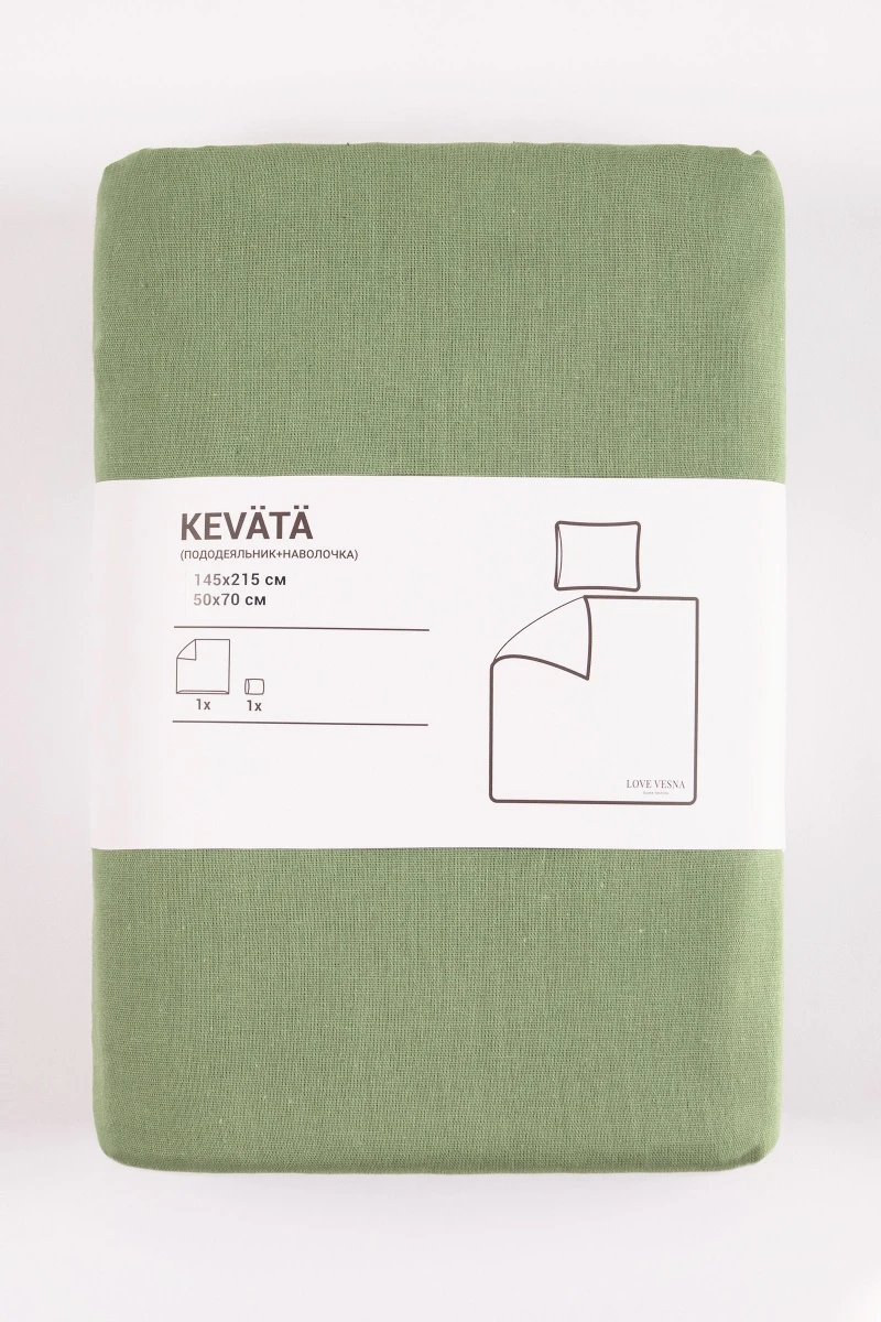 1 + 1 Пододеяльник и наволочка "Лавровый лист+Нефритовый" ком, 70х70 см (1898+643, "ТЛ")