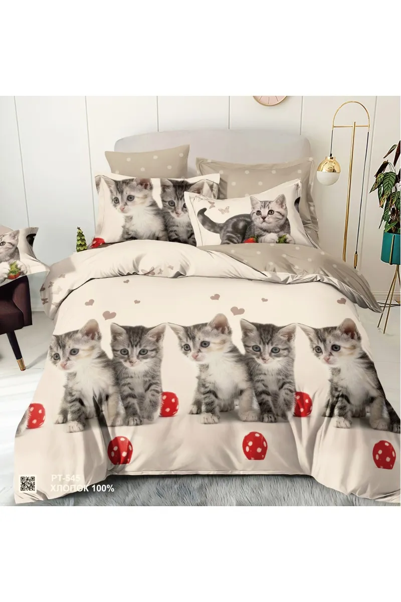 Простыня "ПТ" поплин "Маленькие затейники" арт. PT-545 тип 2