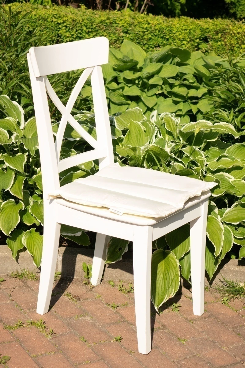 Подушка на стул Дюспо "Рельеф" цвет #02 Ваниль