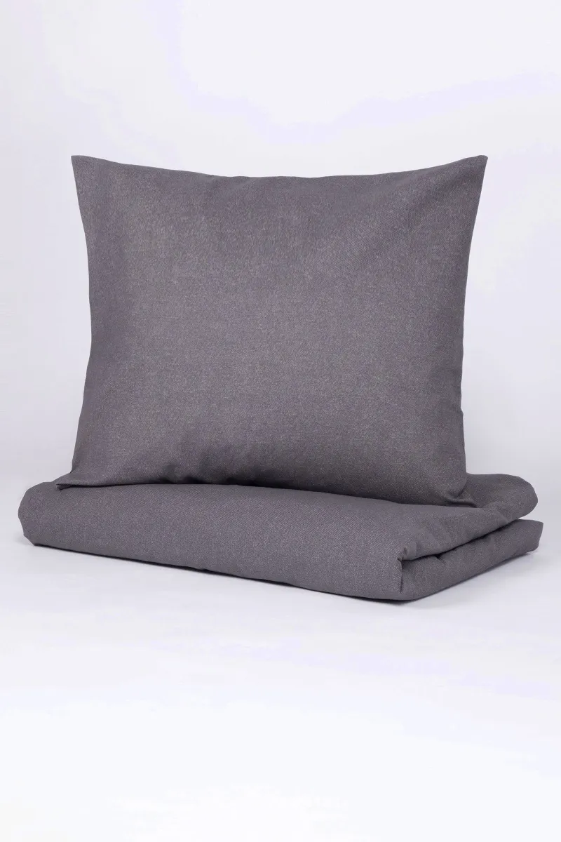 1 + 1 Пододеяльник и наволочка бязь "Саржа-Серый", 70х70 см (70923-3, "ТЛ")