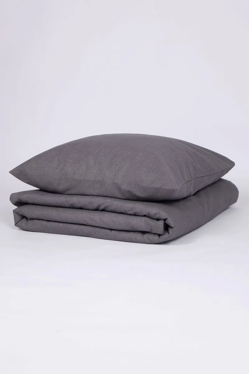 1 + 1 Пододеяльник и наволочка бязь "Саржа-Серый", 70х70 см (70923-3, "ТЛ")