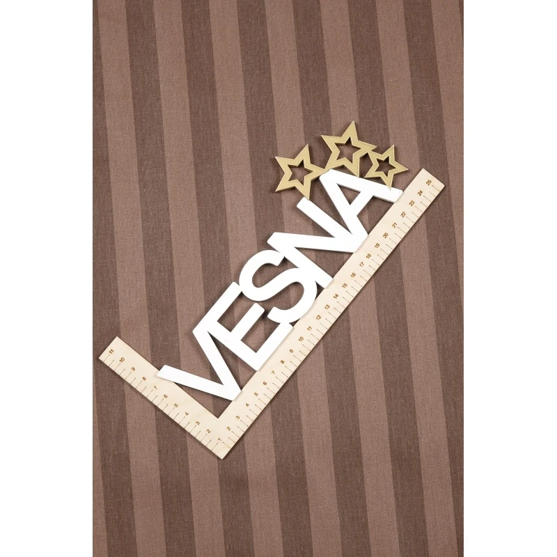 КПБ на пуговицах "ТД" страйп-перкаль "Кофейный" р. Семейный арт. 662173 (полоса 2*2 см)