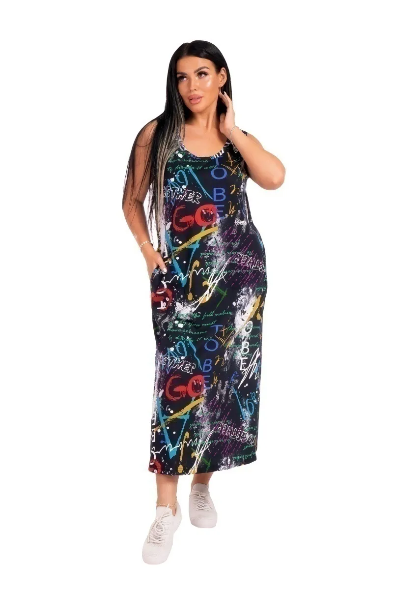 Сарафан "Фиджи" черный, трикотаж