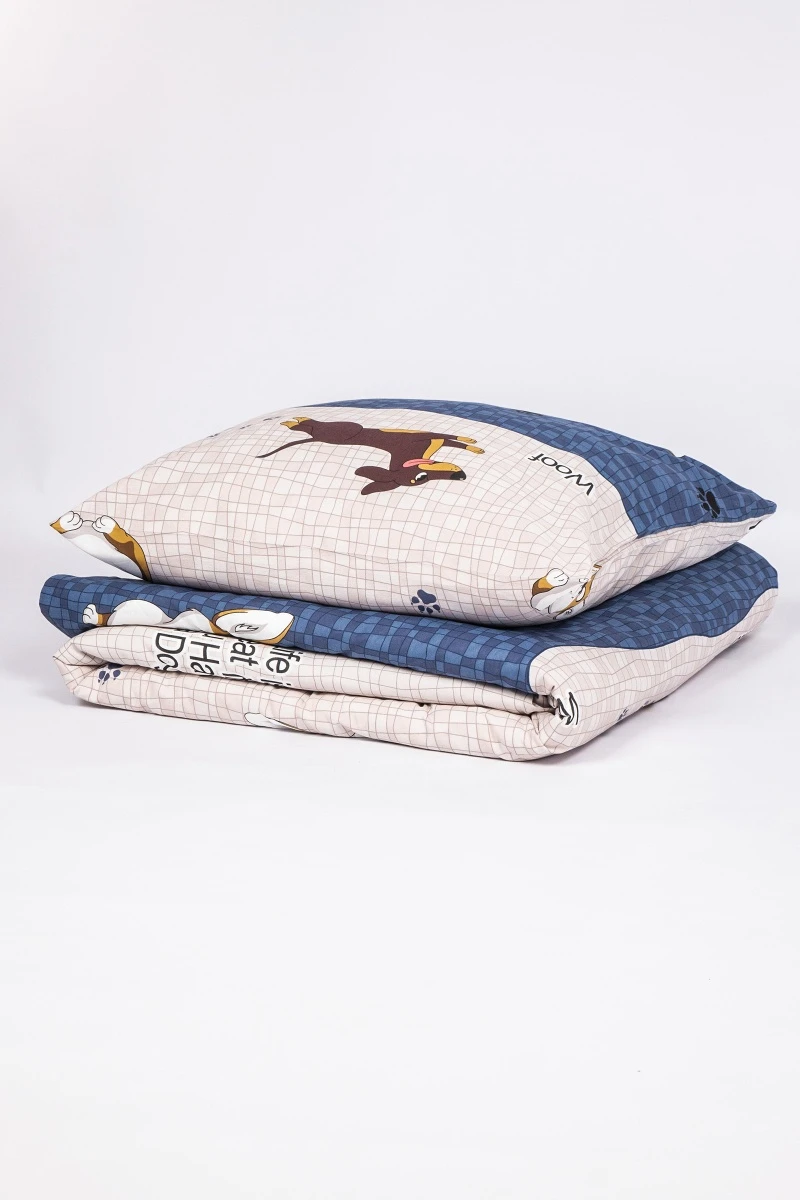 1 + 2 Пододеяльник и 2 наволочки бязь "Френдс", 50х70 см (12244/1, "МИЛАН")