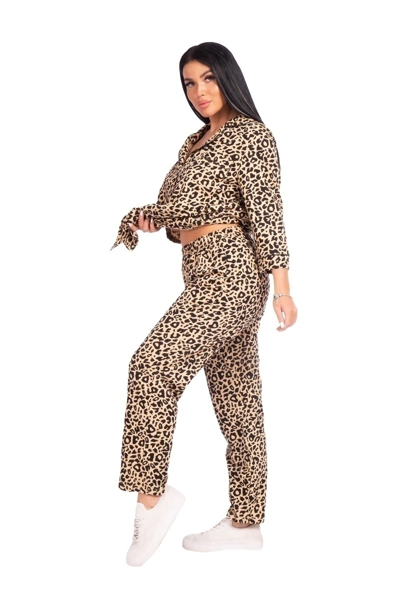 Пижама "Люкс" леопард, трикотаж