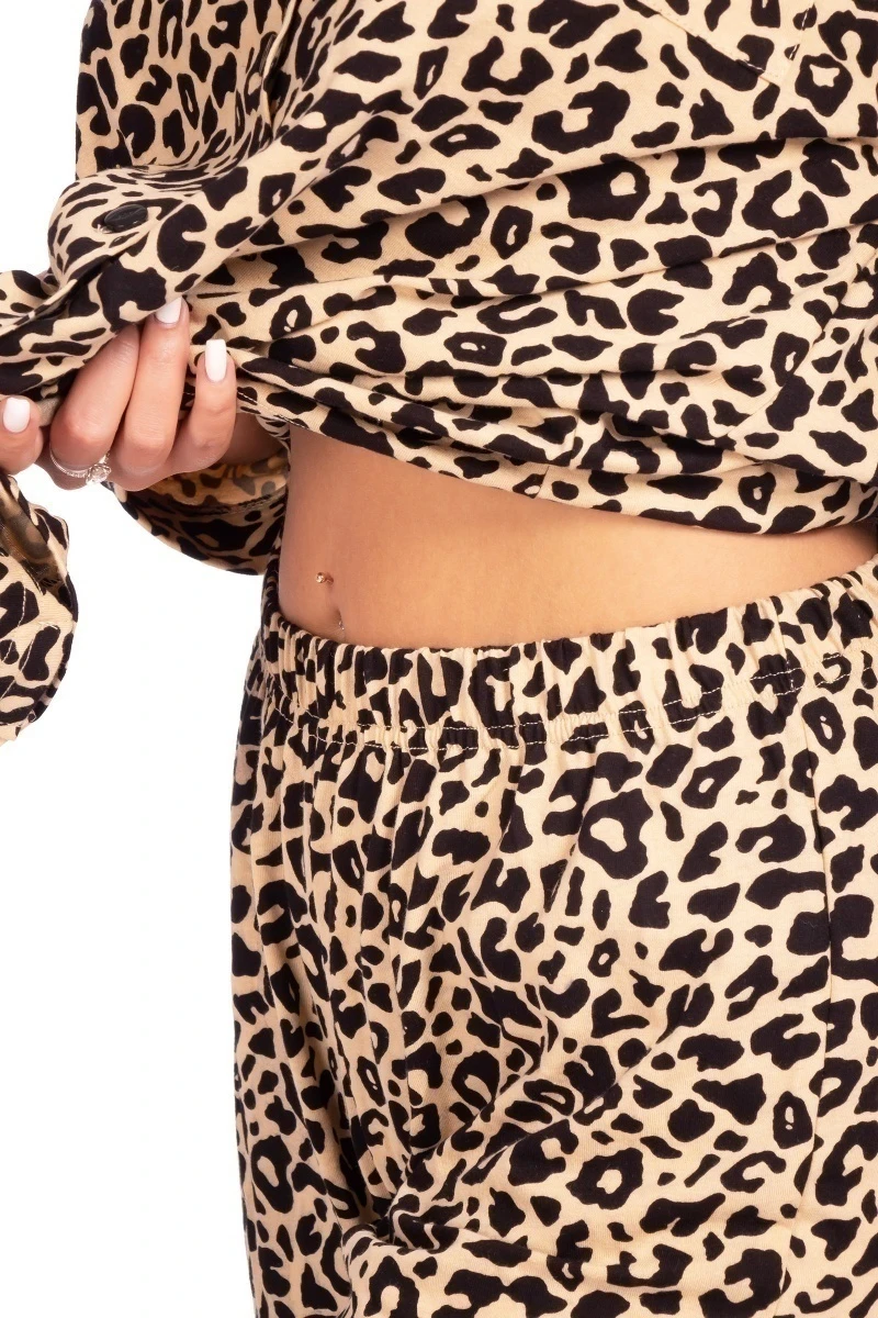 Пижама "Люкс" леопард, трикотаж