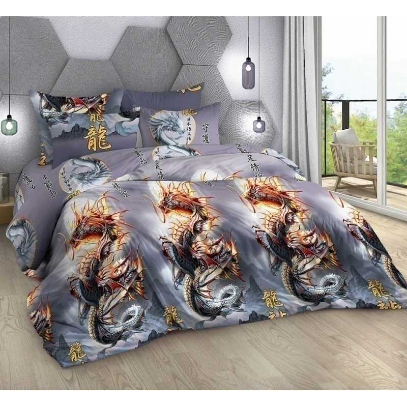 КПБ "МИЛАН" бязь "Год дракона" р. Евро арт. 12898/1