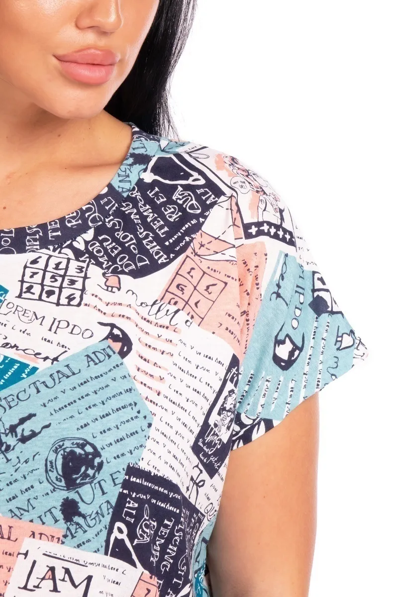 Туника "Блеск" газета, трикотаж