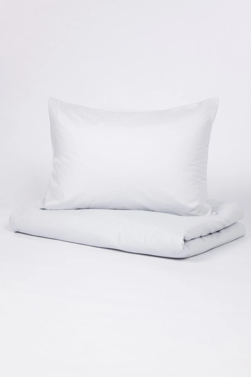 1 + 1 Пододеяльник и наволочка поплин "Серый туман", 50х70 см (70162, "МИЛАН")