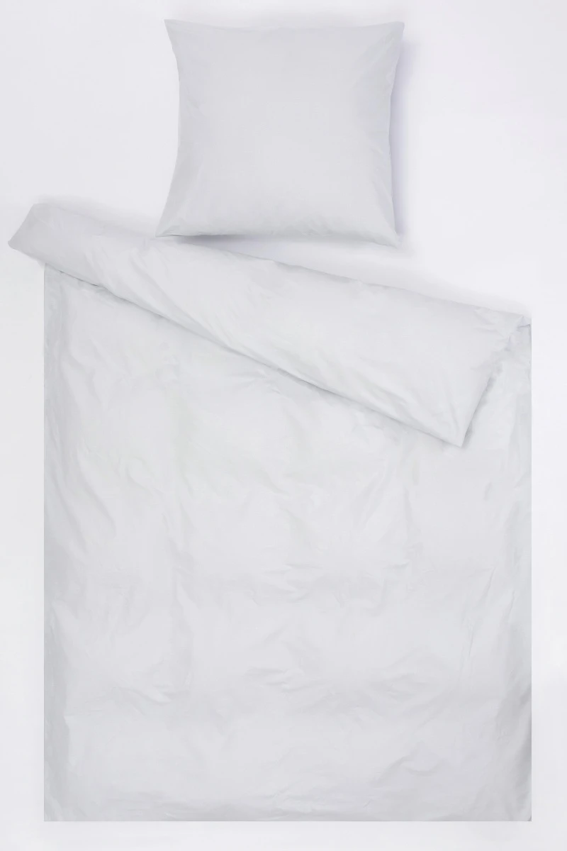 1 + 1 Пододеяльник и наволочка поплин "Серый туман", 70х70 см (70162, "МИЛАН")