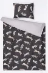 1 + 1 Пододеяльник и наволочка бязь "Мадагаскар-Тигры" черный ком, 50х70 см (70918-1 + 70923-4, "ТЛ")