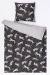 1 + 1 Пододеяльник и наволочка бязь "Мадагаскар-Тигры" черный ком, 70х70 см (70918-1 + 70923-4, "ТЛ")
