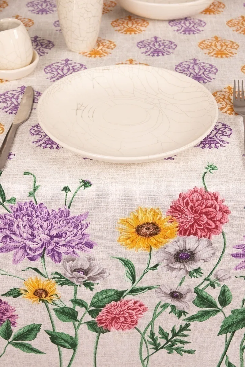 Скатерть рогожка "Пром" Микс Лета