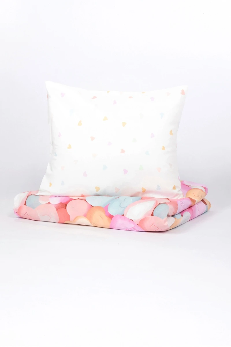 1 + 2 Пододеяльник и 2 наволочки перкаль "Лайк 1" розовый ком, 70х70 см (660391, "ТД")