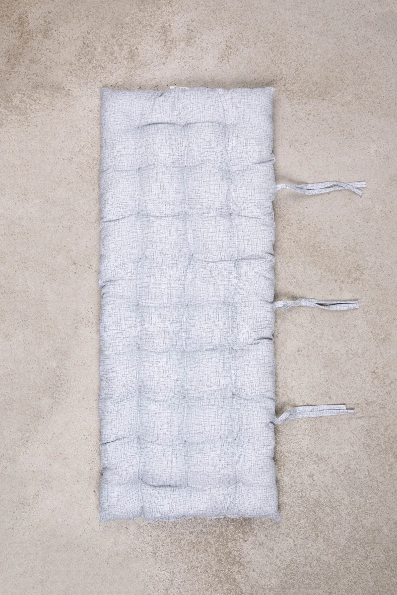 Подушка на скамью хлопковая "Диз" Штрихи графита