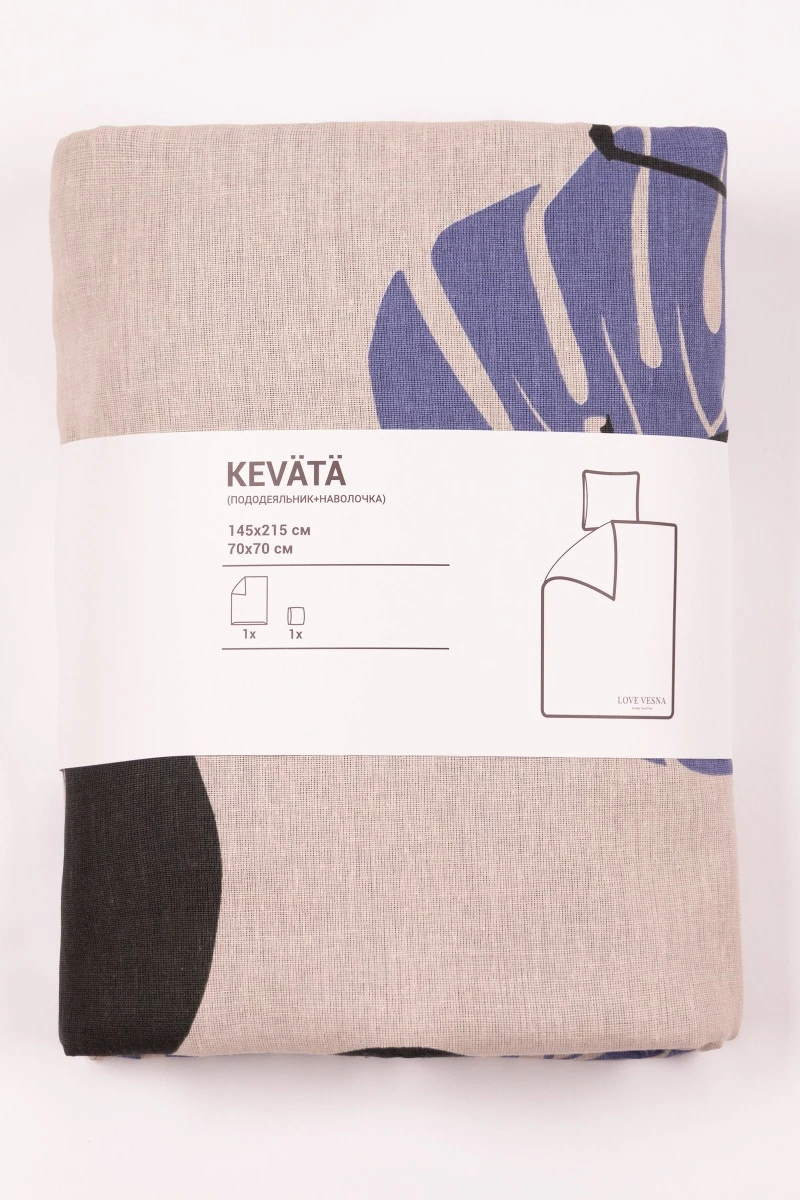 1 + 2 Пододеяльник и 2 наволочки бязь "Тропикана" ком, 70х70 см (749-1+750-1, "ТТ")