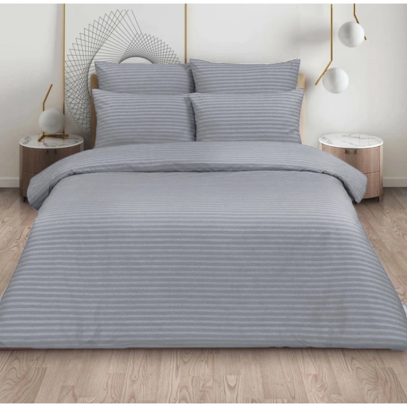 КПБ "ХБК" страйп-перкаль "Лунная соната-Гранит" р. 2.0 сп. арт. 6793-11 (полоса 1*1 см)