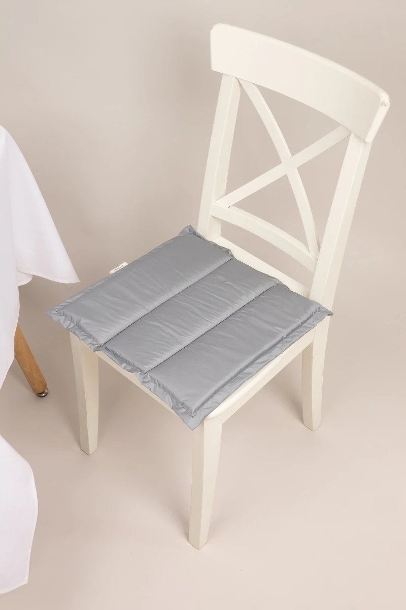 Подушка на стул Дюспо "Рельеф" цвет Серебро