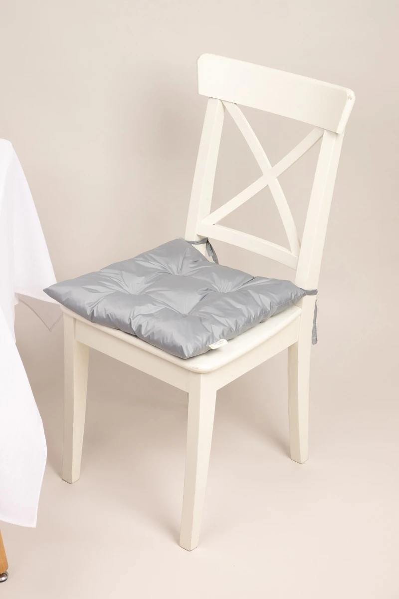 Подушка на стул плоская Дюспо "Серебро" (М-4)