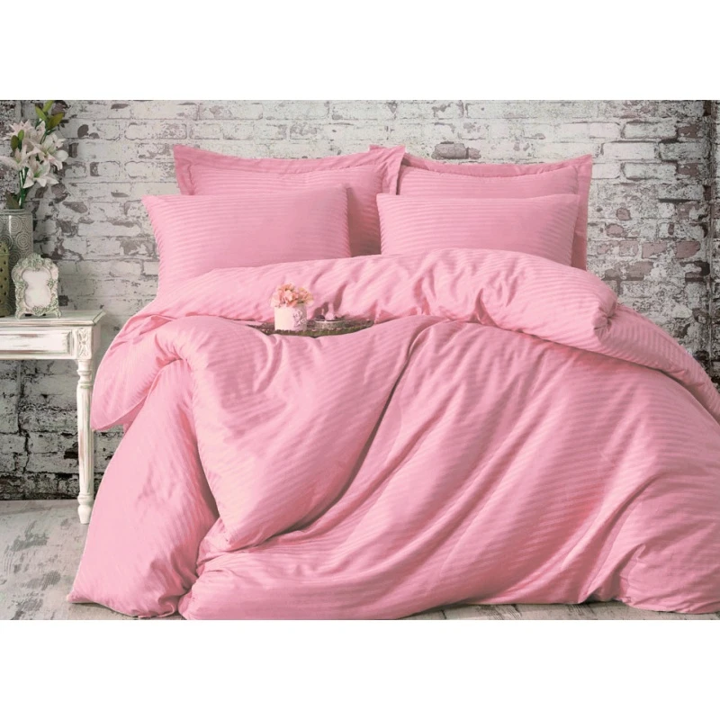 КПБ 4 страйп-сатин "ТЛ" "Лоск-Дымчатая роза" р. Евро-Мини (полоса 1*1 см) (240 см)